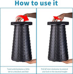 Boreeman 2-Pack Collapsible Stool, Lightweight Yet More Sturdy with Load Capacity 400lbs, Upgraded Portable Stool for Camping Fishing Hiking BBQ