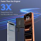 USB C Wall Fast Charger Block, 40W 4-Port Type C Chargers Fast Charging Blocks PD Power Charger Adapter+QC 3.0 USB Multiport Charger Brick for Phone 17/16/15/14/13/12 Pro Max, i-Pad, Galaxy S25-2Pack