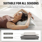 Self-Inflating Car Air Mattress for Tesla Model Y 2025 2024-2020 / Model Y Juniper 2026 Accessories Outdoor Camping Air Bed with 2 Pillows Built-in Pump Air Couch Flocking Air Cushion (Beige&Gray)