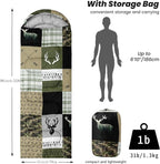 Sleeping Bags for Adults Youth Kids,3D Printing Camping Sleeping Bag for Girls Boys Lightweight Waterproof Cold/Warm Weather Sleeping Bag for 3 Seasons