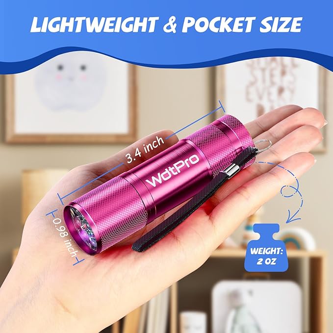 WdtPro LED Mini Flashlights 18 Pack, Aluminum Bright Flash Light with Lanyard, Assorted Colors, Small Flashlight for Home, Power Outage, Kids Reading, Camping, Party, Gift with Batteries