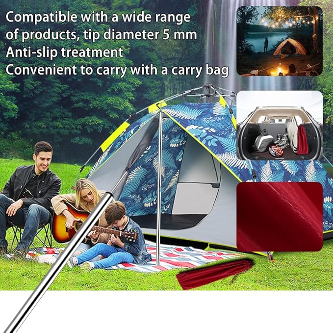 SAN Got Nomad 6.6' Telescoping Tent Poles Set of 2 - Rooftop Tents, Canopy & Awning Poles