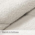 zzlamb Sherpa Puffy Camping Blanket,Packable Outdoor Warm Wearable Fleece Blankets for Cold Weather,Thick Camp Quilt with Sherpa Lining for Sleeping,Traveling,Backpacking,Picnics,Beach,Stadium 52x75in