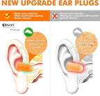 200Pairs Foam Earplugs, 32dB Disposable Noise Reduction Ear Plugs, Hearing Protection Bulk Ear Plugs for Shooting Range, Work, Travel,Concert