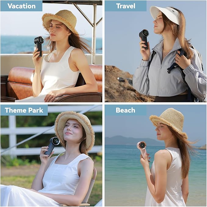 Mini Face Fan For Skincare: Portable Small Pocket Handheld Personal Rechargeable Battery Operated USB Charger Keep Your Makeup For Travel Beach (Pink)