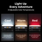 BougeRV Movable Area Light, Rechargeable Camping Lantern, 3200mAh Portable Camping Light, IP65 Waterproof, Camp Lamp for Tent, Emergency, Outdoor