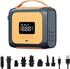 Zetta 138 SUP Pump 20PSI High Pressure Paddle Board Pump Quick Portable SUP Air Pump,Auto-Off &12V DC Car,6 Nozzles for for Inflatable Stand up Paddle Boards,Boats,Inflators