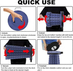 ALEVMOOM Upgraded Portable Collapsible Stool with Cushion, Telescoping Folding Stool for Adults, Lightweight Yet More Sturdy Capacity 600 lbs for Camping Fishing Hiking BBQ