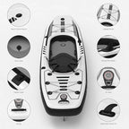 10.2'x35''x8'' Inflatable Kayak with Detachable Seat, SUP-Kayak Set Includes Hand Pump/Aluminum Oar/Backpack, Boat for Adults/Kids | for Fishing, Touring