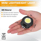 EverBrite Mini Hat Clip Light, Rechargeable Magnetic Keychain Work Light with Sensor Mode, 180° Rotatable Bracket, Bottle Opener, Clip Design - for Hiking, Camping, 6 Modes, Black