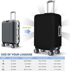 B Alphabet Design Custom Travel Luggage Cover Tag Set TSA Approved Vintage Letter Print Suitcase Protector Men Women (S 18-21 Inch Luggage)