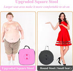 Fishboy Upgraded Square Collapsible Stool, 400lbs Max Weight, Lightweight But Sturdy, Portable Retractable Folding Telescoping Foldable Camping Stool for Adults Outdoor Fishing Hiking Travel BBQ