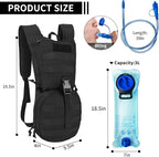 SUNRISING Tactical Molle Hydration Backpack with 3L Water Bladder - Lightweight Military Water Backpack for Hiking, Running, Cycling