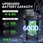 InkTrail Portable Camping Shower with Heater, Long-Lasting 6000mAh Rechargeable Camping Shower with Sprayer Head,4 Spray Modes,IPX7 Waterproof Outdoor Camp Pump for Hiking, Travel, Car, Pet