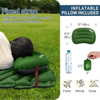 Ultralight Backpacking Sleeping Pad for Camping, with Inflatable Neck Camping Pillow, Lightweight Inflatable Sleeping Pad for Adults, Portable for Hiking, Car Travel - Durable & Comfortable