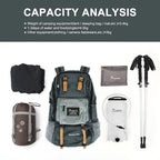 MOUNTAINTOP 40L Hiking Backpack Lightweight Travel Backpack for Men&Women Outdoor Camping Backpacking