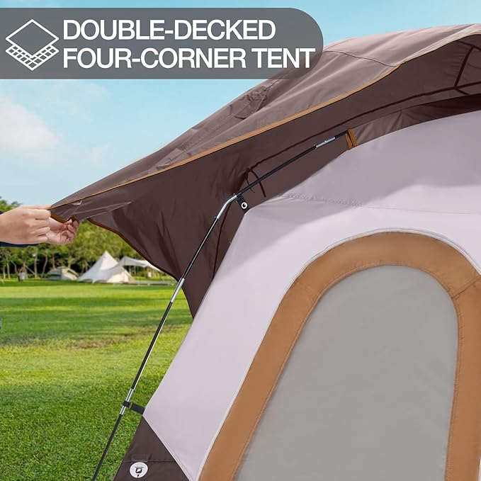 CAMEL CROWN 4/6 Person Tent Waterproof Lightweight Portable Backpacking Tent for Outdoor Camping Hiking