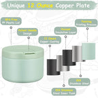 12oz Insulated Vacuum Food Jar with Buckle Lid Wide Mouth Soup Thermo for Hot Food Kids Leakproof Stainless Steel Lunch Container (Mint, 12OZ)