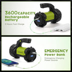 AlpsWolf Camping Lantern Rechargeable, LED Flashlight Spotlight Lantern with 800LM, 3600 mAh, Strap Included Portable Bright Camping Light for Emergency, Outdoor Hiking, Power Outages