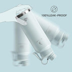 IDEUS Insulated Stainless Steel Water Bottle with 2 Leak-Proof Lids, Thermal Water Flask for Hiking Biking, 40oz, Light Blue