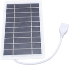 Solar Panel Power Bank, Monocrystalline Silicon 2 USB Outputs High Efficiency Portable Phone Charger, with Compact Size for Camping Hiking Travel