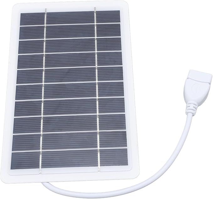Zunate Solar Panel Power Bank with Dual USB Outputs, Monocrystalline Silicon Phone Charger for Outdoor Camping and Charging Tablets or Cameras At 9 X 16cm Size