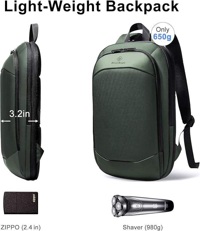 Slim Laptop Backpack for Men,Waterproof Expandable High Tech Business Work Backpack for Men and Women,15.6 Inch Lightweght Anti-theft Travel Backpack Durable College Casual Daypack Computer Laptop Bag