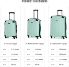 Kenneth Cole REACTION Out of Bounds Lightweight Hardshell 4-Wheel Spinner Luggage, Mint Blue, 28-Inch Carry On