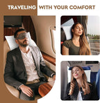 Small Shredded Memory Foam Pillow, Camping Pillow Travel Pillow - Compressible Medium Firm, Breathable Cover, Ideal Backpacking Hiking, Airplane and Car (Off-White, M)