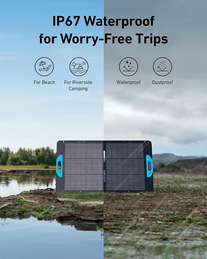 Anker SOLIX F2000 Portable Power Station, PowerHouse 767, 2048Wh GaNPrime Solar Generator with 100W Solar Panel, LiFePO4 Batteries, 4 AC Outlets Up to 2400W for Home, Power Outage, Outdoor Camping