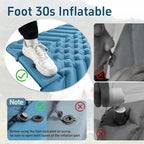 Ultralight Sleeping Pad Camping Inflatable Pillow for Camping Combo, Compact Backpacking Inflatable Sleeping Pad for Adults- Portable for Hiking, Travel - Durable & Comfortable