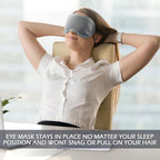 Tarpop 200 Pcs Eye Mask Sleeping Blindfold Eye Cover with Adjustable Strap for Games Party Team Building Travel Individually Wrapped Sleep Mask for Women Men (Gray)
