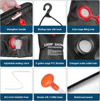 OUTDOORSEPIC| Solar Camping Shower Bag 1/2set and1+ Set 5 Gallon Portable Camping Showers Bag with Adjustable Switch Removable Nozzle for Camping Hiking Beach Swimming Outdoor Activities