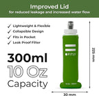 Soft Flask - Shrink As You Drink Soft Water Bottle for Hydration Pack - Folding Water Bottle Ideal for Running, Hiking, Cycling, Climbing & Rigorous Activity