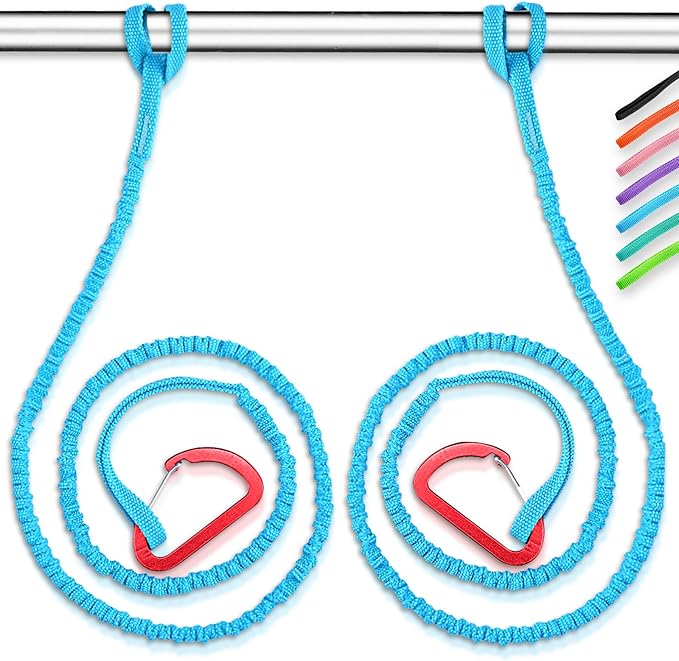 OCEANBROAD Kayak Paddle Leash Stretchable Strap Lanyard Rope for SUP Kayaking Boating Canoeing Fishing Pole Rod 4-7 Feet