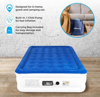 SoundAsleep Products Dream Series Luxury Air Mattress, ComfortCoil Technology, Built-in High Capacity Pump for Home, Camping- Double Height, Adjustable, Inflatable Blow Up, Portable (Full Size)