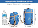 REDCAMP Ultra Lightweight Sleeping Bag for Backpacking, Hiking, Comfort for Adults Warm Weather, with Compression Sack