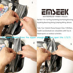 Waterproof Waist Pouch Dry Belt Bag Fanny Pack Keep Your Key Fob Wallet Kindle Phone Dry Perfect For Swim Surf Snorkel(Black)