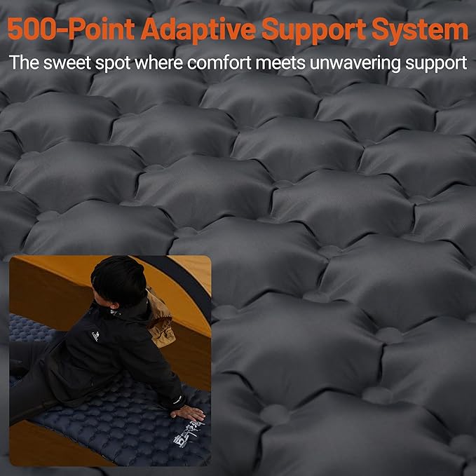 Ultralight Insulated Sleeping Pad, 5.4 R-Value, 3.2in Thickened, Withstand -20°C (-4°F), 7-Layers, Lightweight Waterproof Compact Camping Air Mattress Pad Backpacking Sleep Pad for Hiking Camping