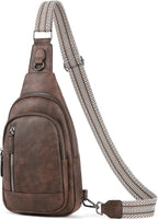 CLUCI Crossbody Bags for Women Men,Leather Sling Bag Cross Body Backpack for Woman Gifts for Women Birthday Unique