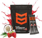 MTN OPS Hydrate Electrolytes Powder Drink Mix, 20 Single Serving On-The-Go Electrolyte Packs with Over 1000mg of Electrolytes per Serving, Strawberry Coconut