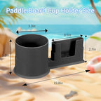 Paddleboard Cup Holder，Non-Tipping Kayak Cup Paddle Board and Stand Up Paddle Board Accessories，2 in 1 Stand Up Paddleboard Drink Holder for Types of Cup Bottle Drink & Phone Holder