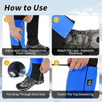 Leg Gaiters 100% Waterproof Adjustable Shoe Snow Boot Guard Gators for Hiking Shoe Cover Hunting Snowshoeing Climbing Walking for Women Men