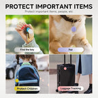JTD Air Tracker Tags 4 Pack for Find My, 2026 Upgraded with IP68 Waterproof Item Finder with Left-Behind Alert, 4 Colors for Keys, Luggage, Backpack, Wallet. iOS Only.