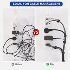 Nettbe Reusable Cable Ties, 210 PCS 6 Inches Adjustable Cord Straps Wire Organizer Cord Wrap and Hook Loop Cable Management