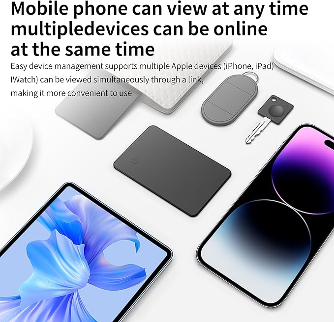 Wallet Finder Item Locator Card - [Apple MFi Certified] (iOS Only) SEVEN SWAN Bluetooth Tracker iPhone Find My Anti-Loss for Keys， Luggage Tags, Passports(2-Pack)