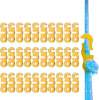 30Pcs Guyline Tensioner Aluminum Alloy Guy Line Cord Adjusters Tent Rope Tensioners Paracord Tensioner for Outdoor Tent Camping Hiking Accessories