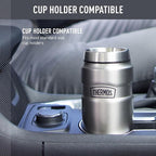THERMOS Stainless King Vacuum-Insulated Stainless Steel Tumbler - 16oz, Rustic Red - Insulated Coffee Tumbler for Hot & Cold Drinks - Leak-Proof & Sweat-Proof for Commuting & Traveling