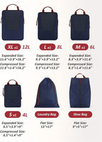 BAGSMART Compression Packing Cubes for Travel, 6 Set/5 Set/4 Set, Compression Suitcase Organizer Bags Set for Suitcases Travel Essentials, Lightweight Packing Organizers