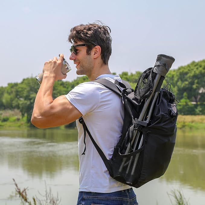 Portal Tall Folding Tripod Stool for Outdoor Camping Walking Hunting Hiking Fishing Travel, Support 225 lbs